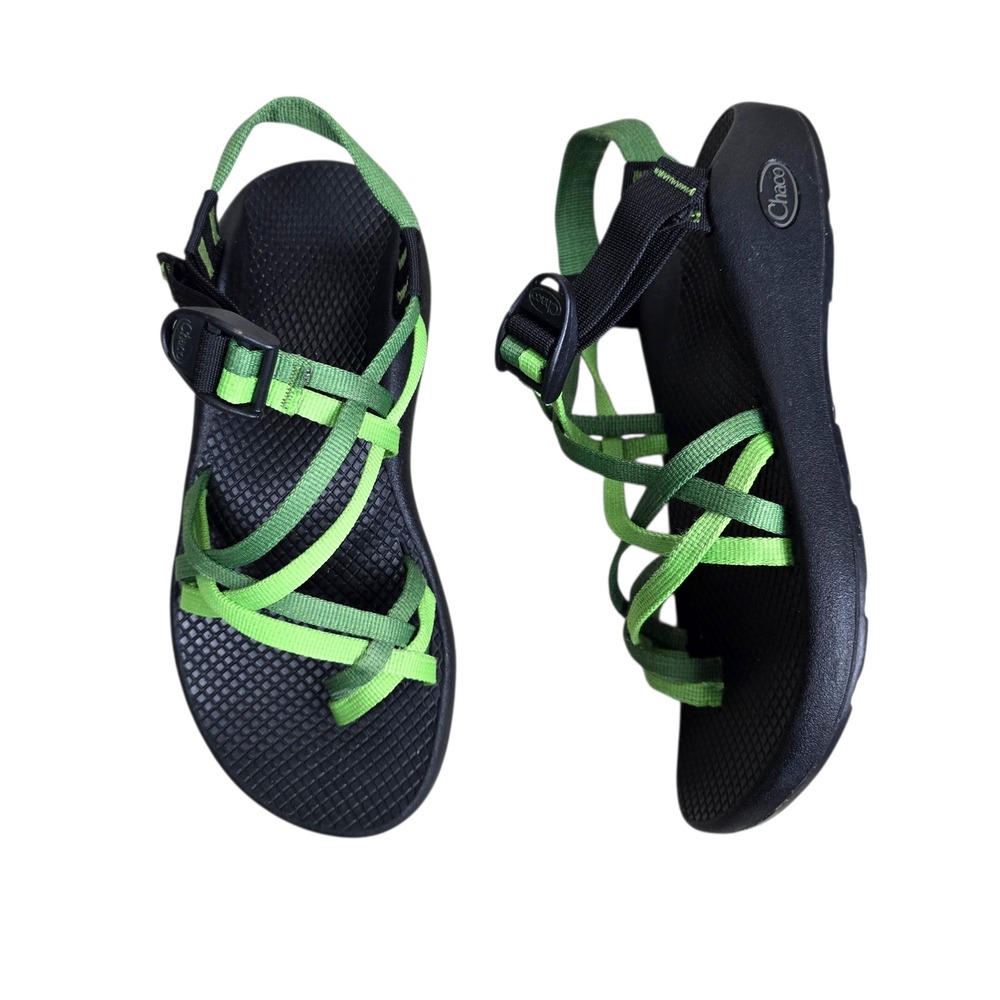 Chaco Womens ZX/2 Yampa Two Tone Green Strappy Vibram Sandals Shoe Size 8